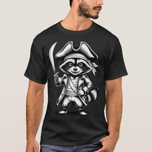 Funny Rate Raccoon T-shirt (Voorkant)
