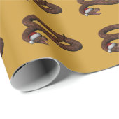 Funny Rattlesnake Santa Claus Cadeaupapier (Rol Hoek)