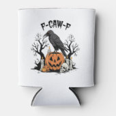 Funny Raven, F-Caw-F, Skull Raven, Gothic Crow Blikjeskoeler (Voorkant)