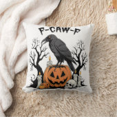 Funny Raven, F-Caw-F, Skull Raven, Gothic Crow Kussen (Deken)