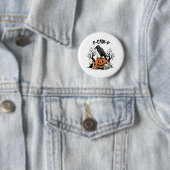 Funny Raven, F-Caw-F, Skull Raven, Gothic Crow Ronde Button 5,7 Cm (In situ)