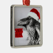 Funny Raven-kerstversieringen Metalen Ornament (Rechts)