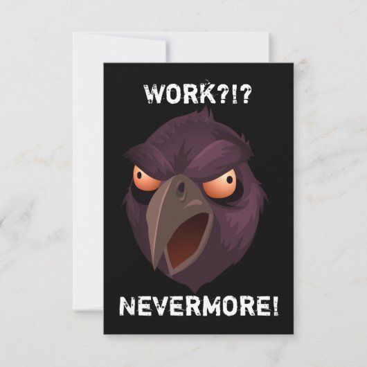 Funny Raven Retirement Kaart (Voorkant)