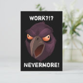 Funny Raven Retirement Kaart (Staand voorkant)