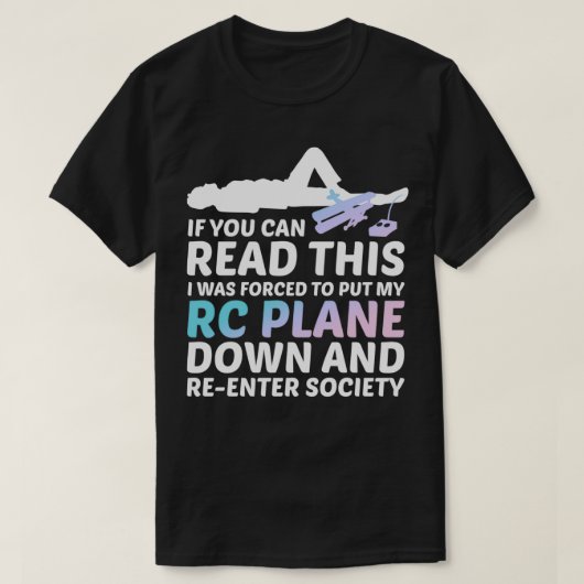 Funny RC Plane T-shirt (Design voorkant)