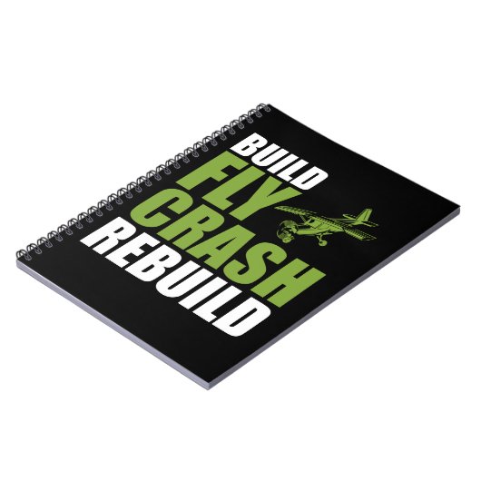 Funny RC Vliegtuig Pilot Control Model Plane Notitieboek (Linkerzijde)