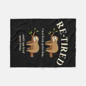 Funny Re-tired Definition Sloth  Fleece Deken (Voorkant (Horizontaal))