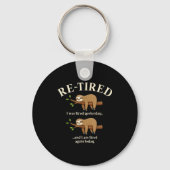 Funny Re-tired Definition Sloth Sleutelhanger (Voorkant)