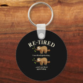 Funny Re-tired Definition Sloth Sleutelhanger (Voorkant)