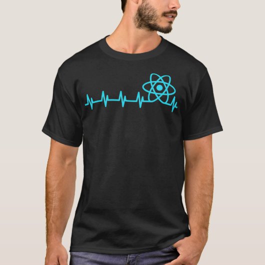 Funny Reactjs Heartbeat Lover Javascript Program T-shirt (Voorkant)