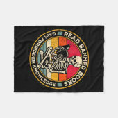 Funny Read Banned Books Retro Book Lover Reading S Fleece Deken (Voorkant (Horizontaal))