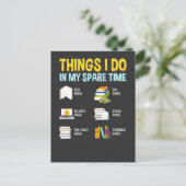 Funny Read Research Talk Over Boeken sparen Tijd Briefkaart (Staand voorkant)