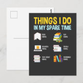 Funny Read Research Talk Over Boeken sparen Tijd Briefkaart (Voorkant / Achterkant)