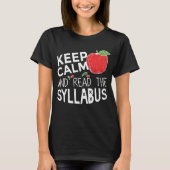 Funny Read the Syllabus College Professor T-Shirt (Voorkant)