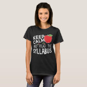Funny Read the Syllabus College Professor T-Shirt (Voorkant volledig)