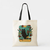 Funny Reader Tarot Kaart Kattenboek Tote Bag (Achterkant)