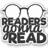 Funny Readers lezen Gezegde boekworm lezen Sticker (Voorkant)