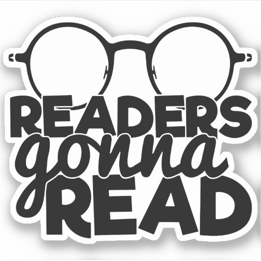 Funny Readers lezen Gezegde boekworm lezen Sticker (Voorkant)