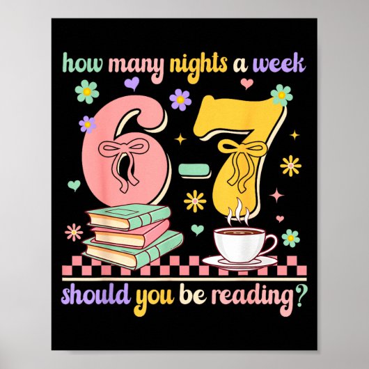 Funny Reading 67 Teacher Six Seven Reading 6 7 Boo Poster (Voorkant)