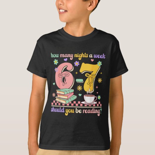Funny Reading 67 Teacher Six Seven Reading 6 7 Boo T-shirt (Voorkant)
