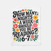 Funny Reading 6 7 Six Seven Meme Englieacher Book  Fleece Deken (Voorkant)
