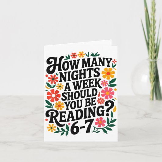 Funny Reading 6 7 Six Seven Meme Englieacher Book Kaart (Voorkant)