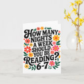 Funny Reading 6 7 Six Seven Meme Englieacher Book Kaart (Gele Bloem)