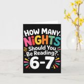 Funny Reading 6 7 Six Seven Meme Englieacher Book Kaart (Gele Bloem)