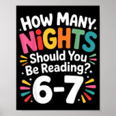 Funny Reading 6 7 Six Seven Meme Englieacher Book  Poster (Voorkant)