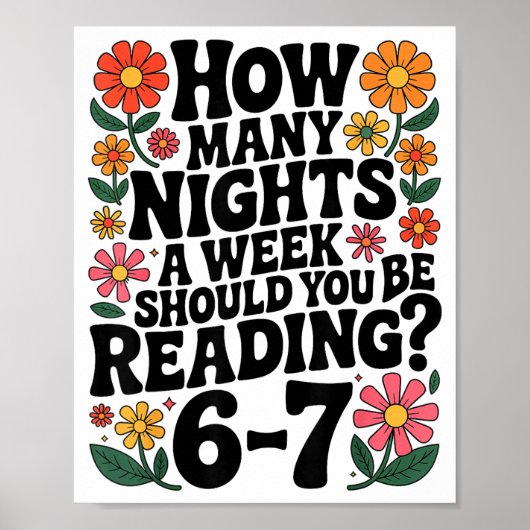 Funny Reading 6 7 Six Seven Meme Englieacher Book Poster (Voorkant)