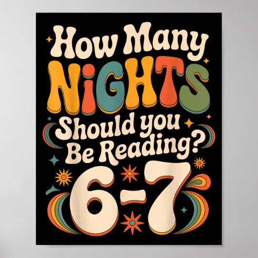 Funny Reading 6 7 Six Seven Meme Englieacher Book  Poster (Voorkant)