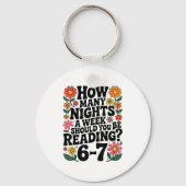 Funny Reading 6 7 Six Seven Meme Englieacher Book  Sleutelhanger (Voorkant)