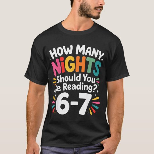 Funny Reading 6 7 Six Seven Meme Englieacher Book  T-shirt (Voorkant)