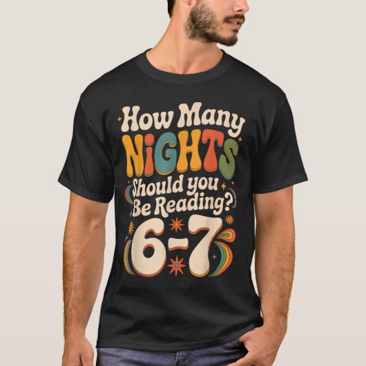 Funny Reading 6 7 Six Seven Meme Englieacher Book  T-shirt (Voorkant)