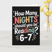 Funny Reading 6 7 Six Seven Meme English Teacher B Kaart (Gele Bloem)