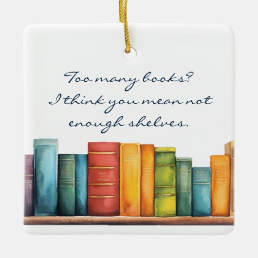 Funny Reading Book Keramisch Ornament (Voorkant)