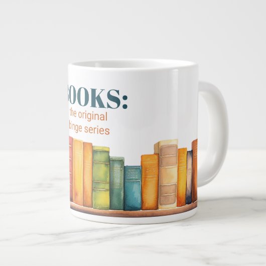 Funny Reading Book Lover Grote Koffiekop (Voorkant rechts)
