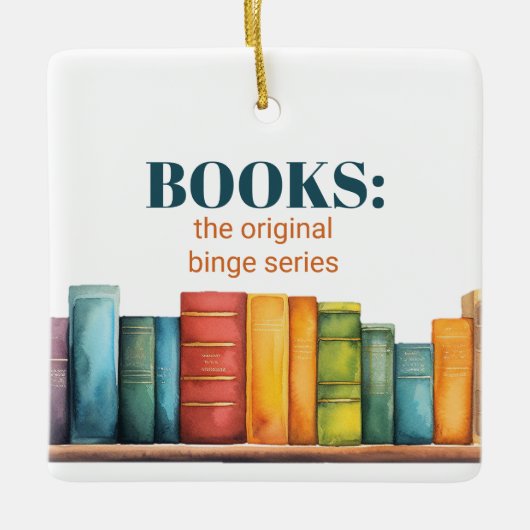 Funny Reading Book Lover Keramisch Ornament (Voorkant)