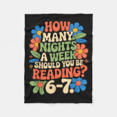 Funny Reading Book Teacher 67 Six Seven Meme  Fleece Deken (Voorkant)