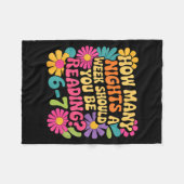 Funny Reading Book Teacher 67 Six Seven Meme  Fleece Deken (Voorkant (Horizontaal))