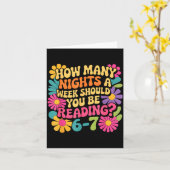 Funny Reading Book Teacher 67 Six Seven Meme  Kaart (Gele Bloem)