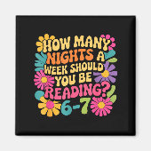 Funny Reading Book Teacher 67 Six Seven Meme  Magneet (Voorkant)