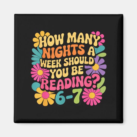 Funny Reading Book Teacher 67 Six Seven Meme  Magneet (Voorkant)