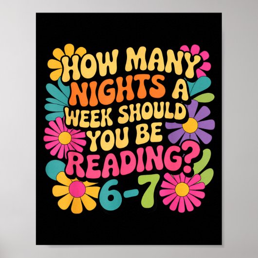 Funny Reading Book Teacher 67 Six Seven Meme  Poster (Voorkant)