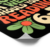 Funny Reading Book Teacher 67 Six Seven Meme  Poster (Hoek)