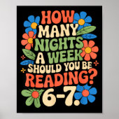 Funny Reading Book Teacher 67 Six Seven Meme  Poster (Voorkant)