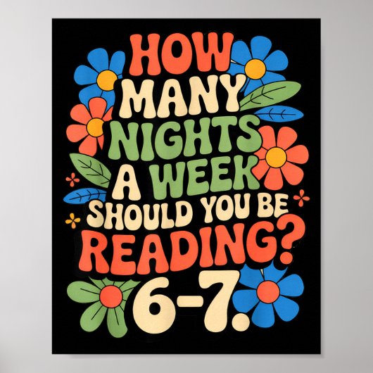 Funny Reading Book Teacher 67 Six Seven Meme  Poster (Voorkant)