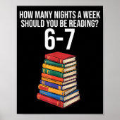 Funny Reading Book Teacher 67 Six Seven Meme Poster (Voorkant)