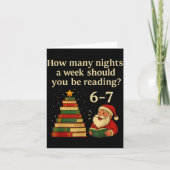 Funny Reading Christmas Tree Book– Reading 6 7 Mem Kaart (Voorkant)