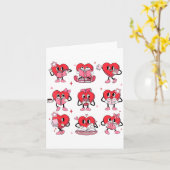 Funny Reading Heart Book Valentines Day Teacher Wo Kaart (Gele Bloem)